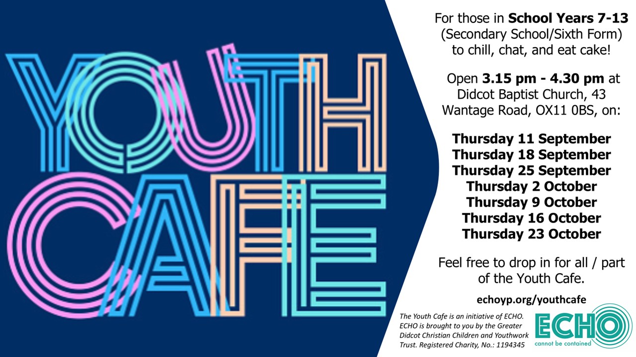 Youth Cafe - Flyer (Sept - Oct