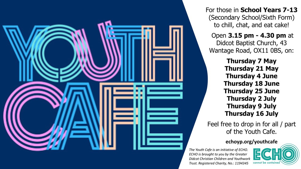 Youth Cafe - Flyer (May - July