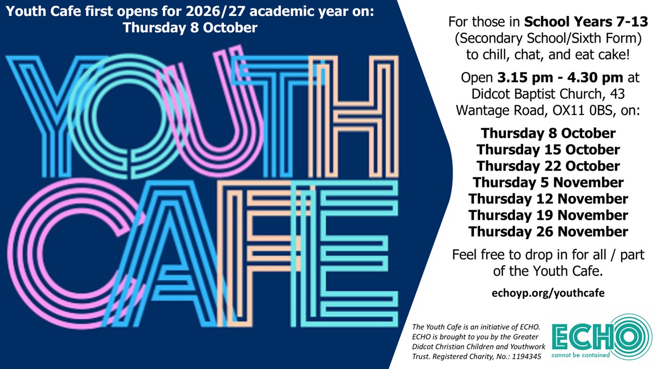 Youth Cafe - Flyer (Sept - Nov